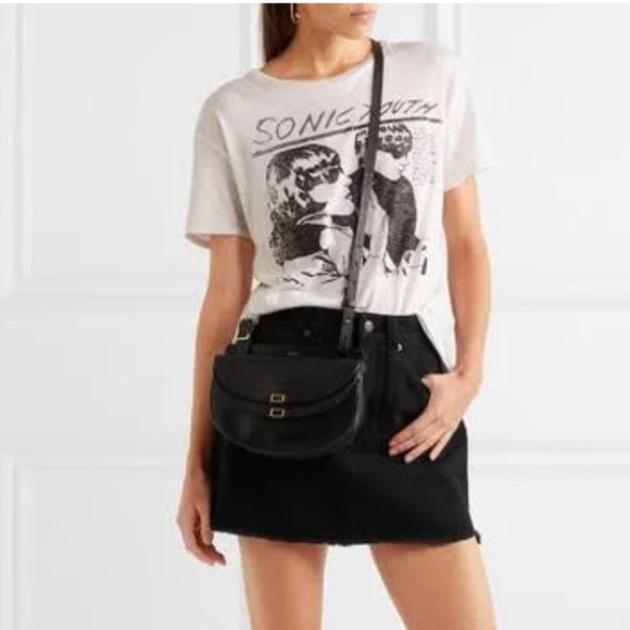 Madewell NWT Rigid Denim A-Line Skirt in Black Size 28 - Picture 1 of 13